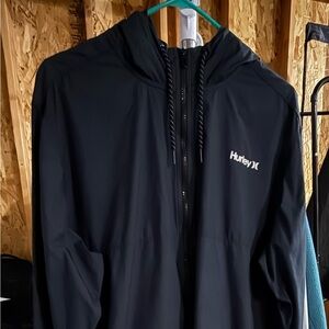 Hurley Men's Black Windbreaker Jacket